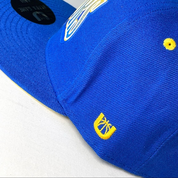 Ultra Game Men’s NBA Golden State Warriors Adjustable Basketball Hat Blue New - Picture 7 of 14